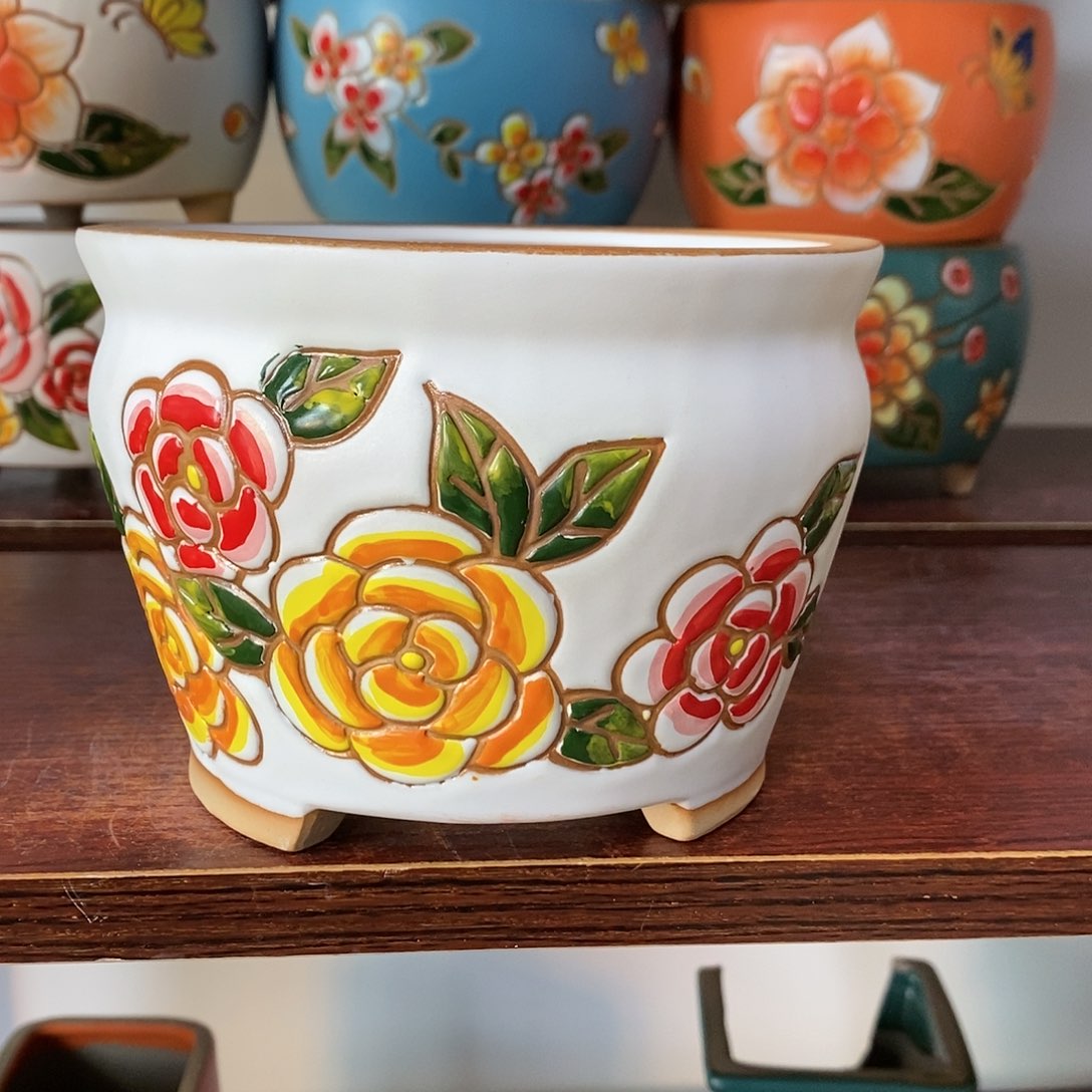 红陶韩式多肉植物花盆