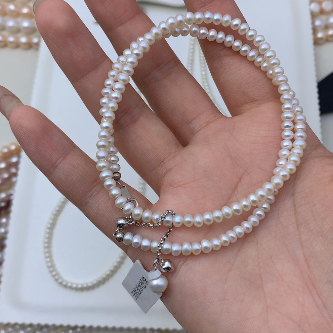 心***香颈饰淡水珍珠银S925镶嵌