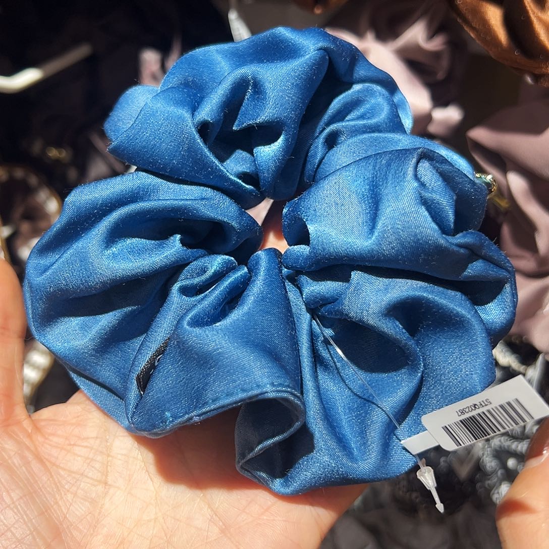 皮质非金属蓝色发圈