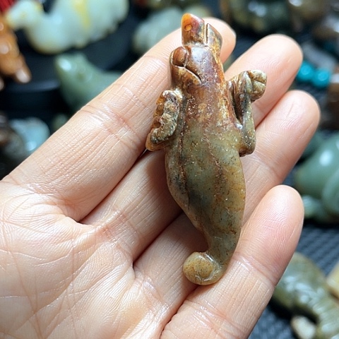白玉菩提吊坠摆件