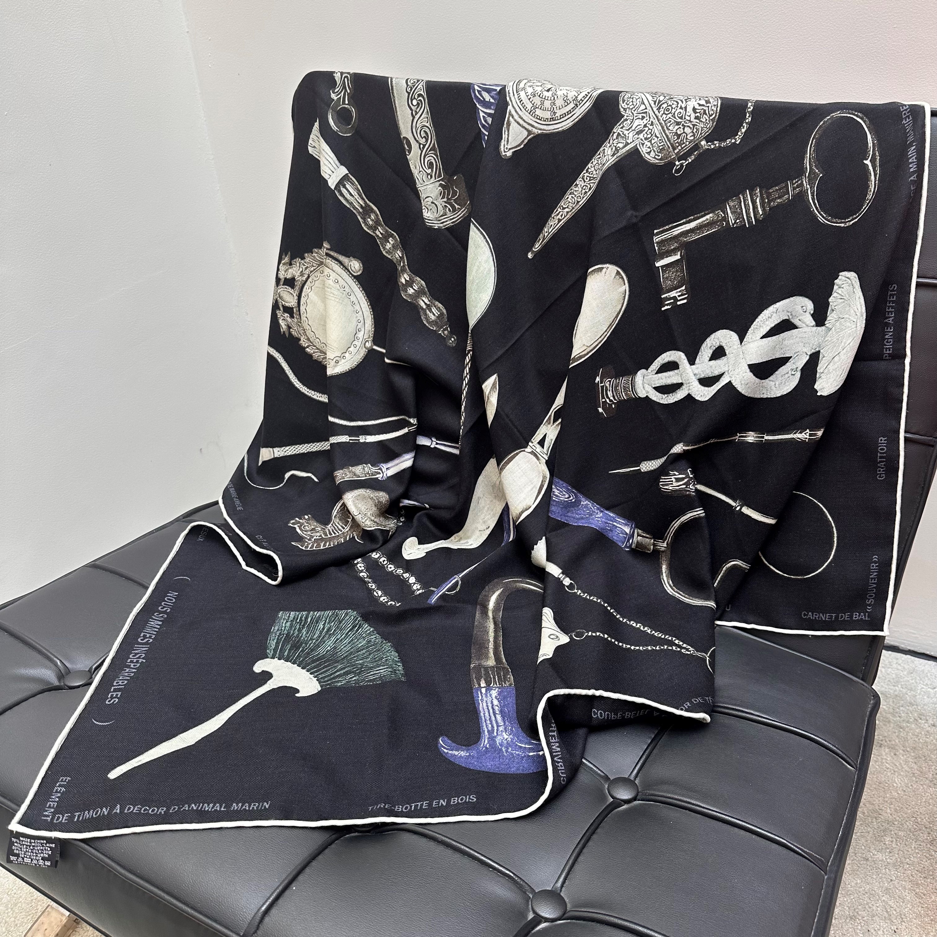 「形影相随」105cm丝毛双面加厚保暖围巾秋冬女新款披肩羊毛