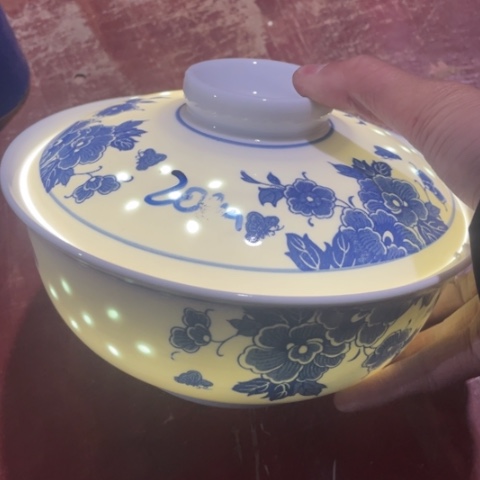 景德镇陶瓷青花玲珑8英寸汤煲