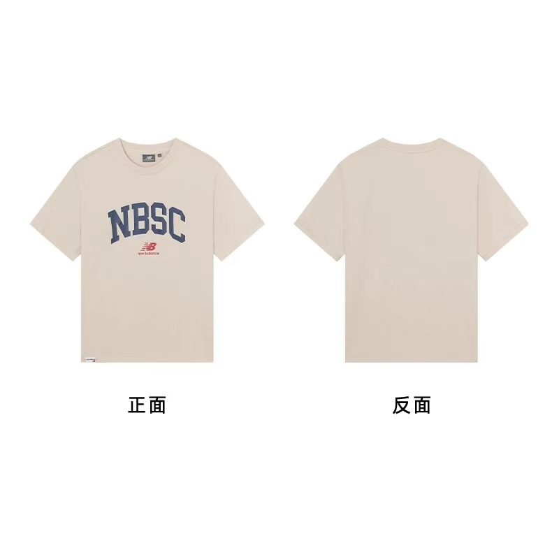 NB圆领超强弹性男女夏季运动T恤情侣男款印花潮服潮服默认瑕疵