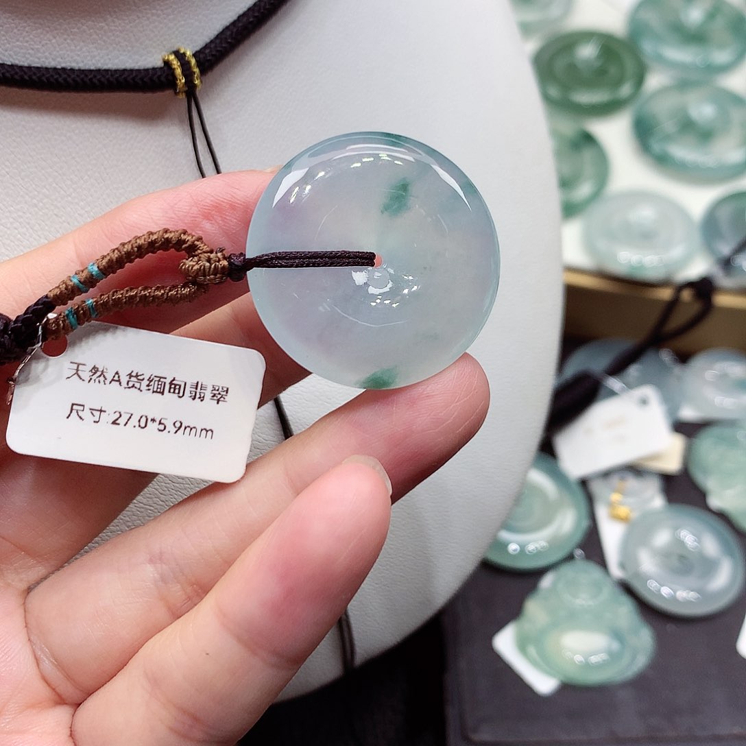 颈饰未镶嵌翡翠编号38，27/5.9