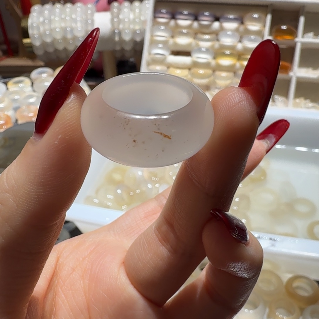 玛瑙/玉髓合金戒指04漏款播间看细节不退换有沙点