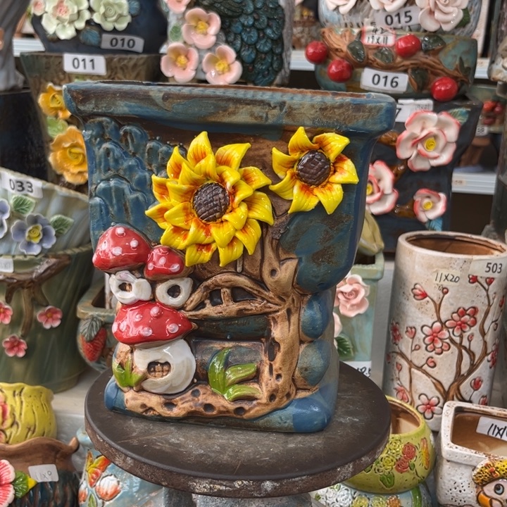 紫砂花盆粗陶材质多肉花盆