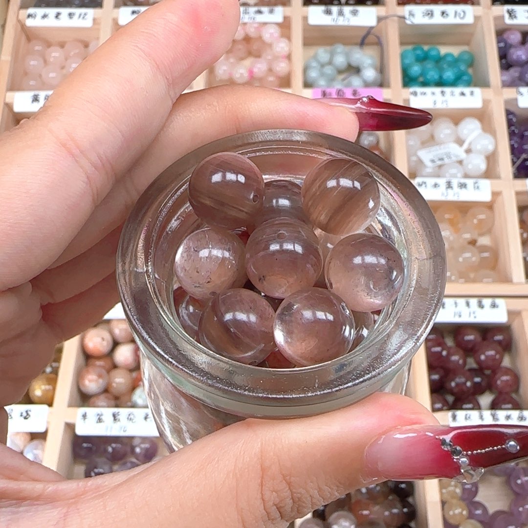 手链银S925镶嵌烟晶