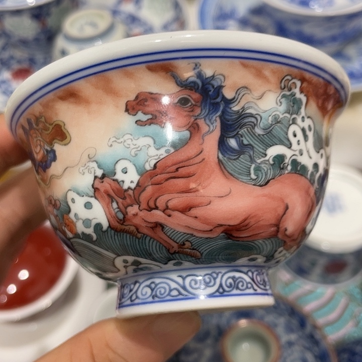 摆件陶景德镇陶瓷主人杯123