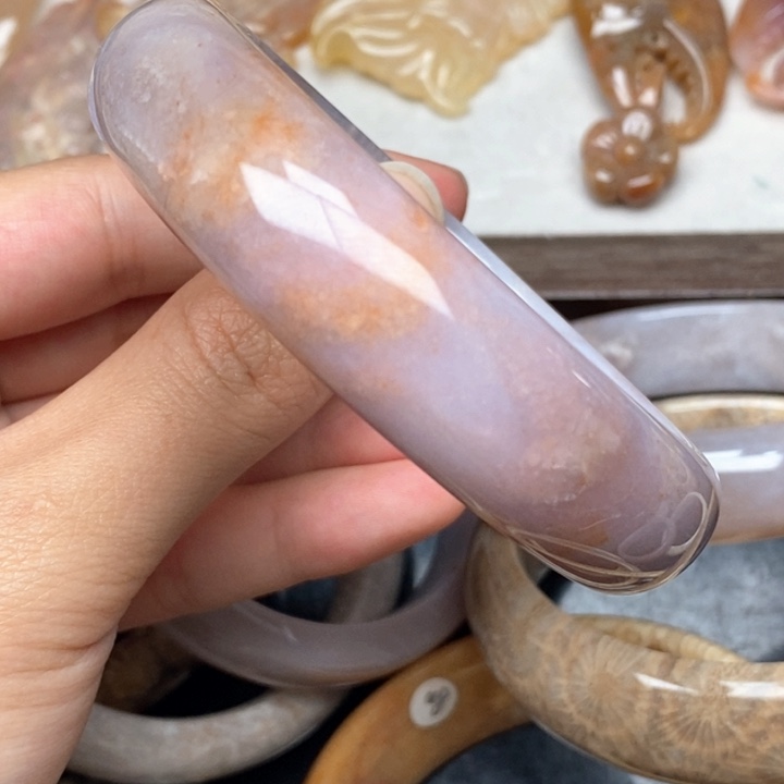 硅化珊瑚（珊瑚玉）手镯未镶嵌?****果61.6