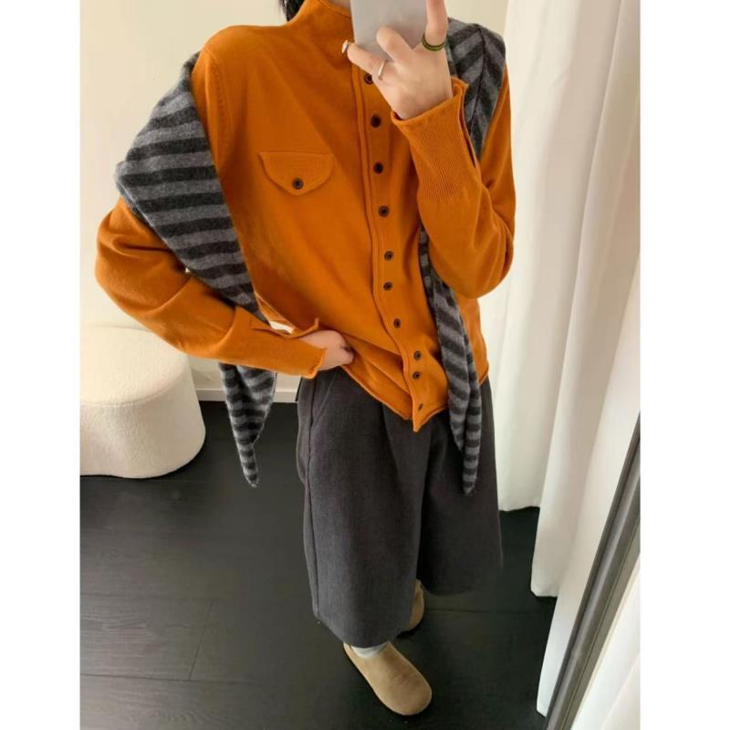 DALIANSU/大脸酥-4777  秋冬设计感排口针织打底衫