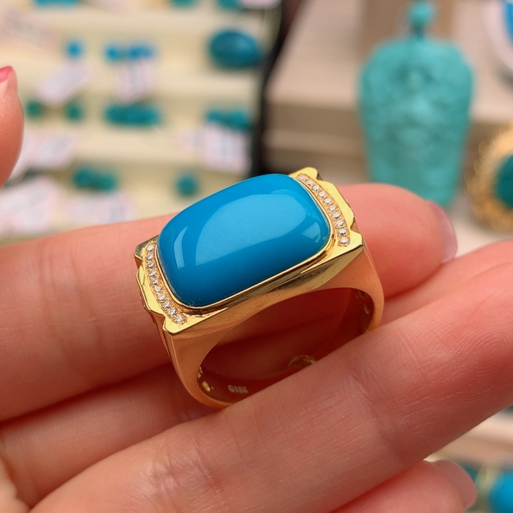 【闪购商品】绿松石配饰18K金镶嵌蕟