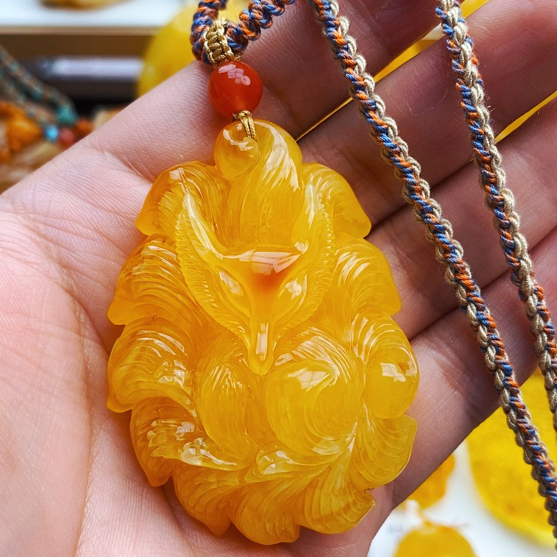 蜜蜡颈饰未镶嵌天然保真假一赔十5