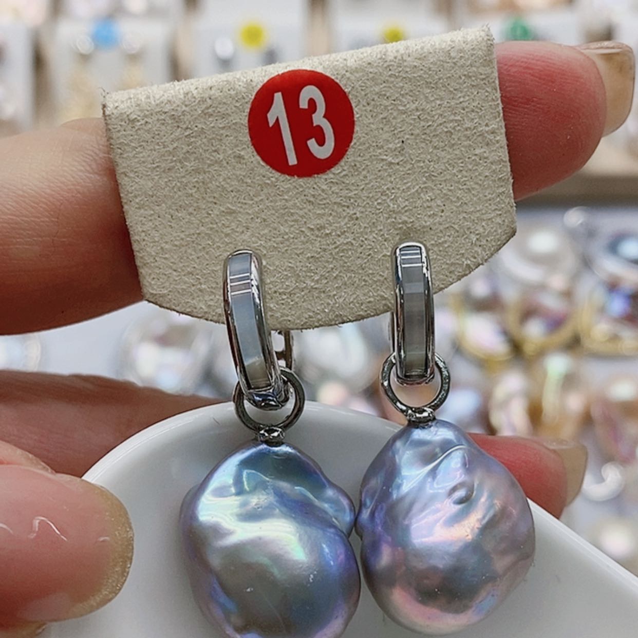 【闪购商品】淡水珍珠耳饰银S925镶嵌