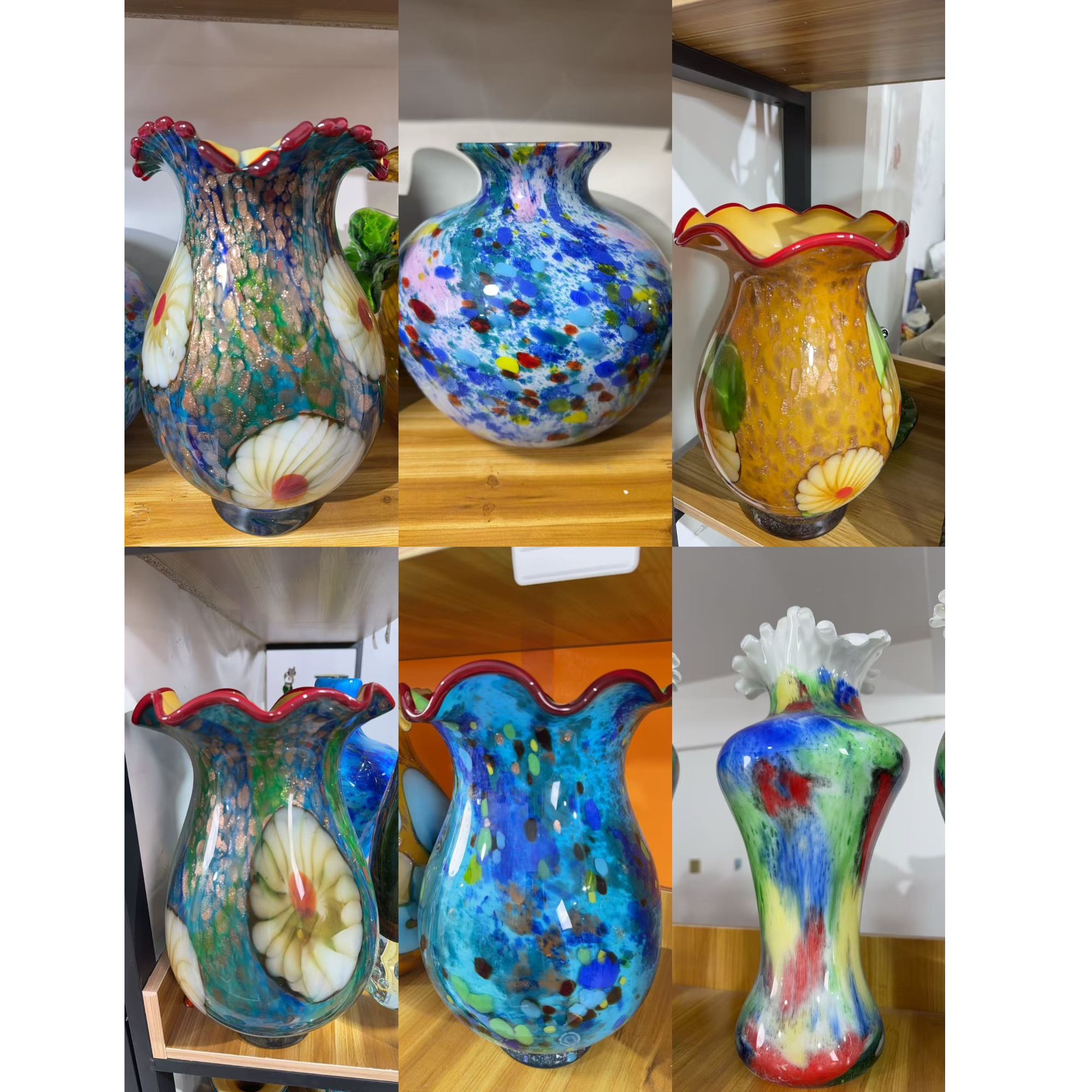 【尚心】淄博非遗手工琉璃花瓶家居办公玄关送礼高级感花瓶摆件