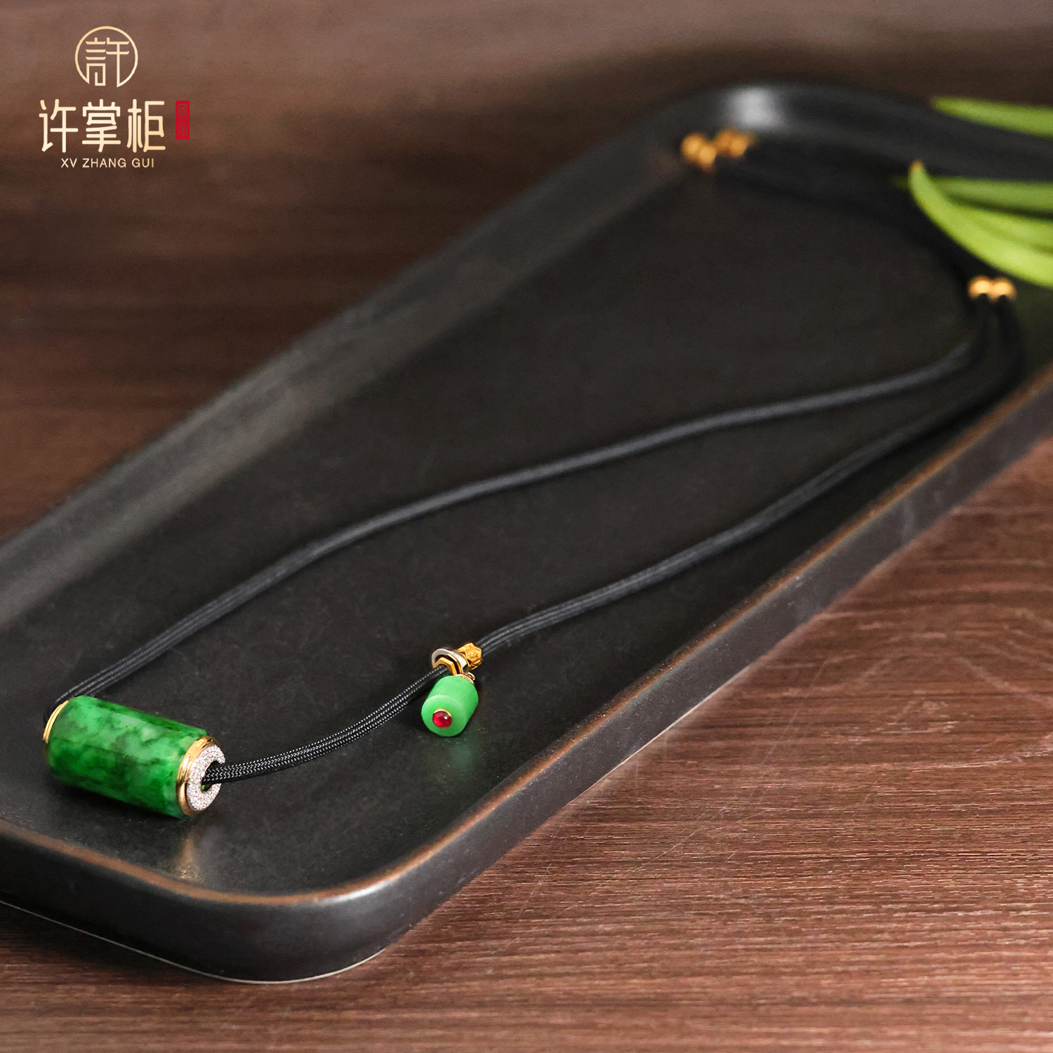 YGY｜18K金翡翠项链天然缅甸翡翠A货路路通吊坠配饰精致百搭