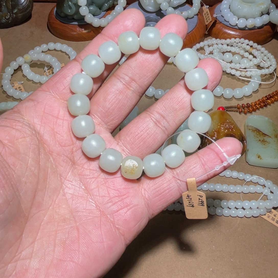 和田玉手串未镶嵌12mm