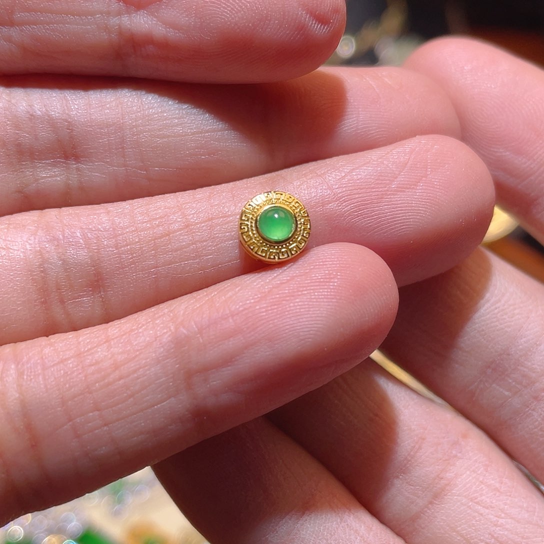 翡翠吊坠(不含链)银S925镶嵌