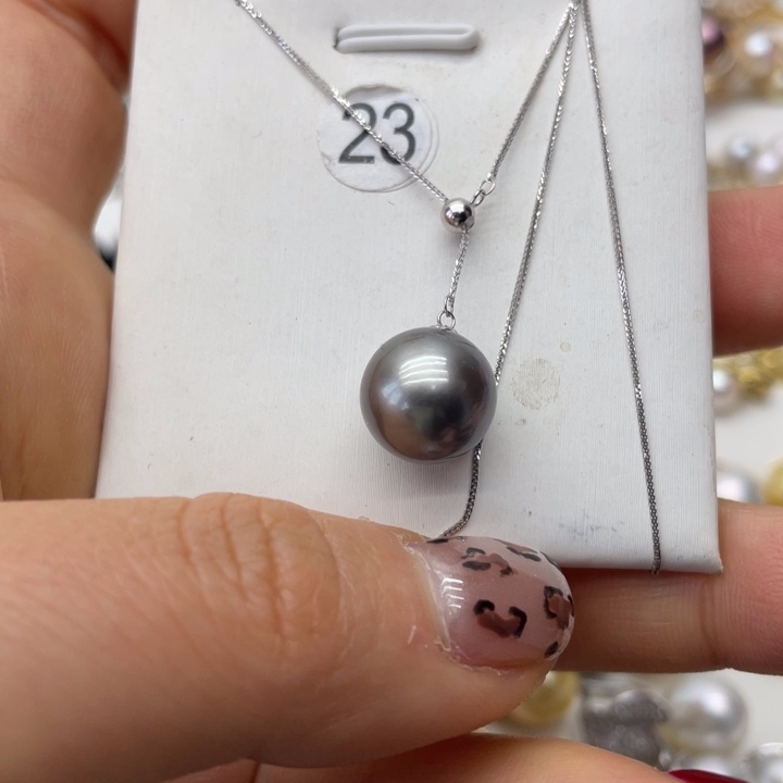 海水珍珠项链18K金镶嵌