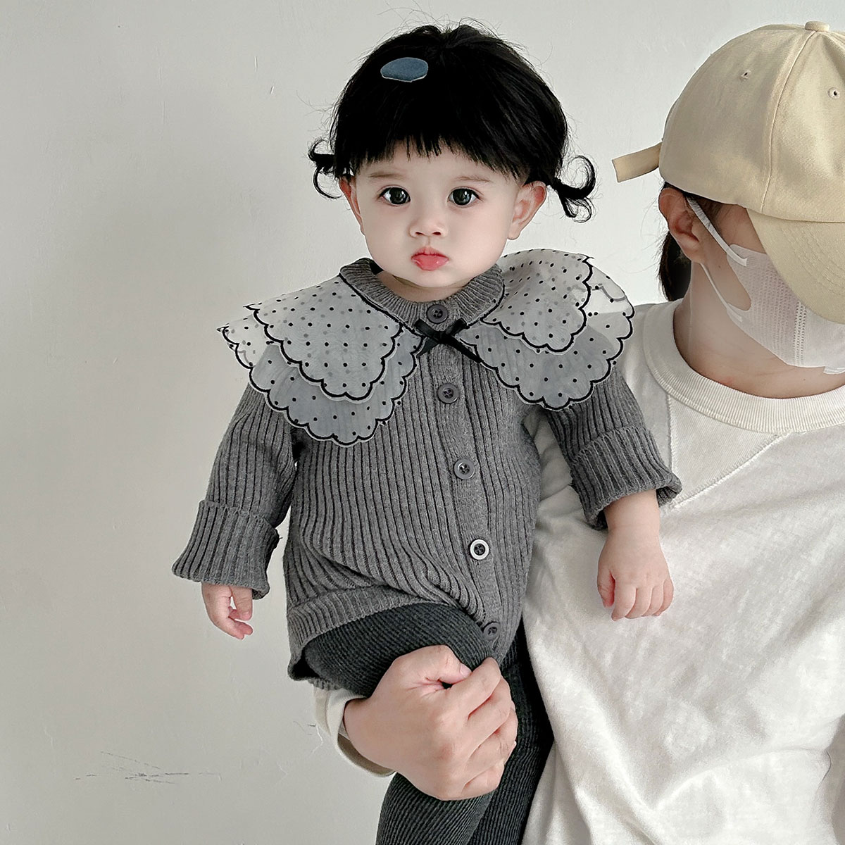 婴儿连体衣春秋款女宝宝甜美针织爬服新生儿衣服秋季外出服Z1286