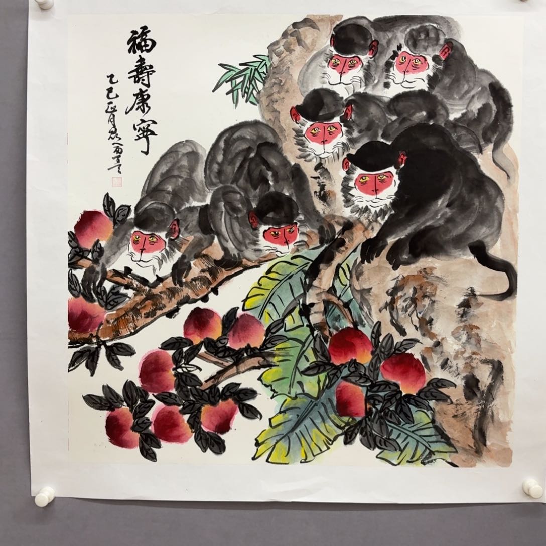 国画艺术家真人手绘