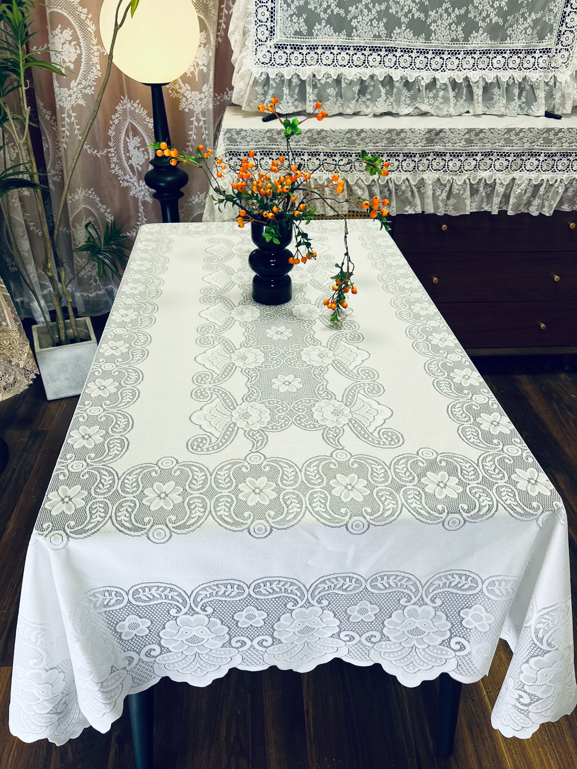 140 190 大麦富贵花4-6人餐桌通用 盖钢琴 电子琴 沙发靠背