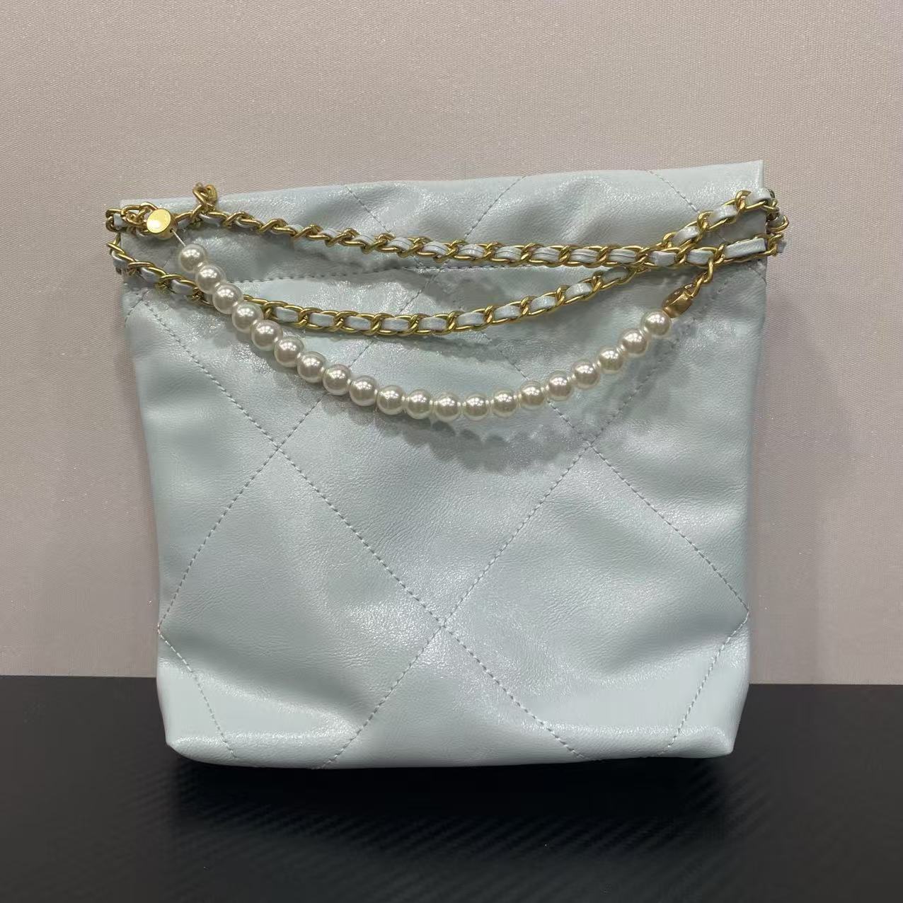 手工真皮包-8698-迷你垃-香-蓝