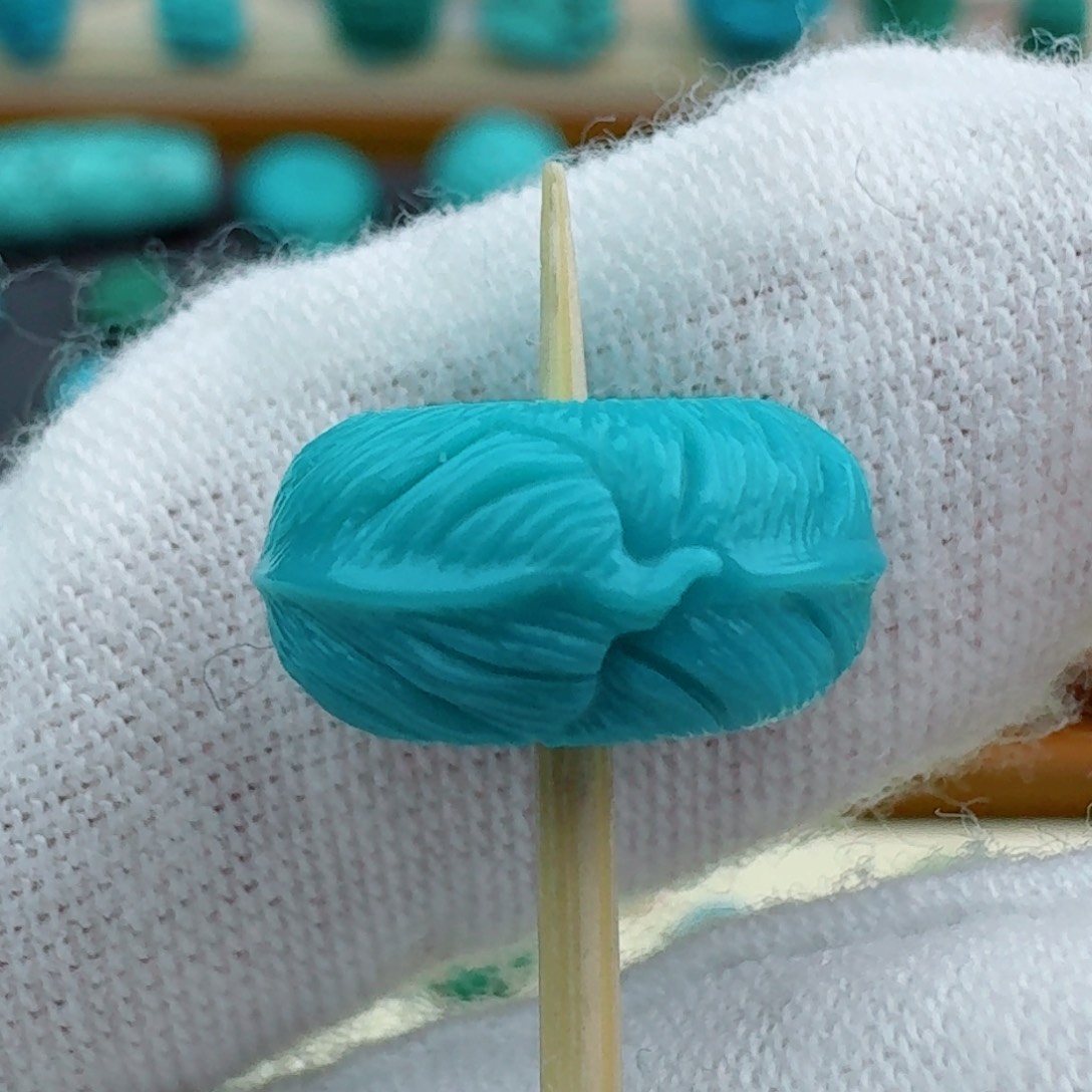 绿松石羽毛扣13.2未镶嵌