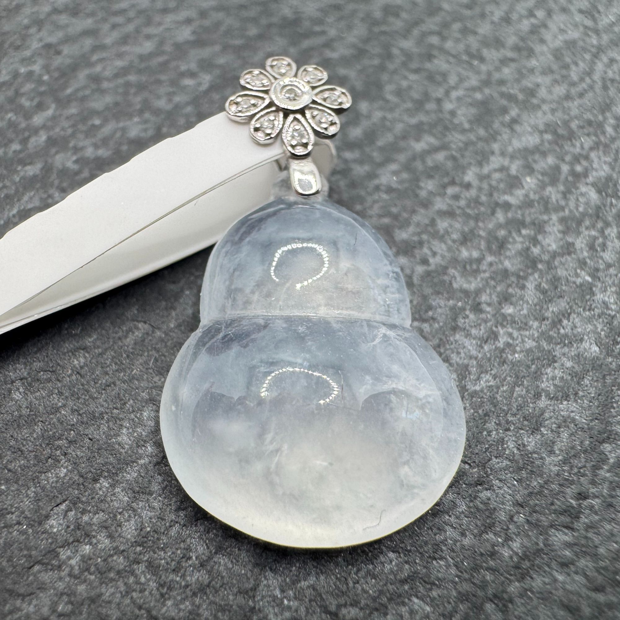 久鱼珠宝 18K金翡翠挂件028