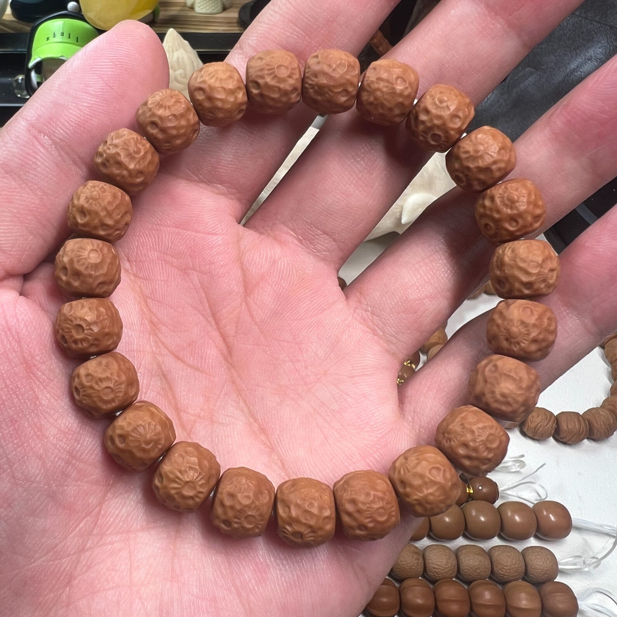 文源 太阳花全屏无暇原皮原色猴头核桃手串洛阳官庄塬非梵古