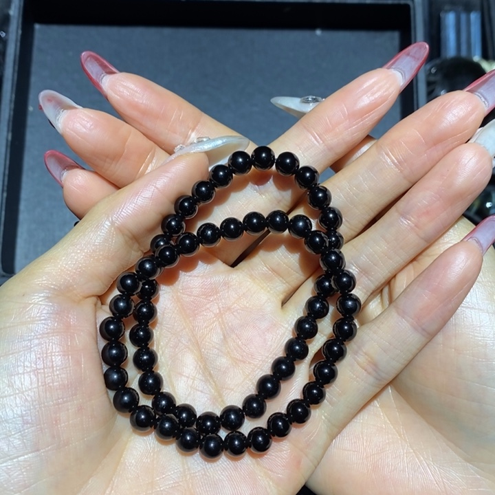 黑曜岩手链未镶嵌椰*汐
