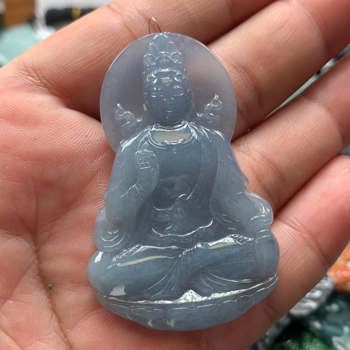 翡翠颈饰未镶嵌保真天然a货翡翠