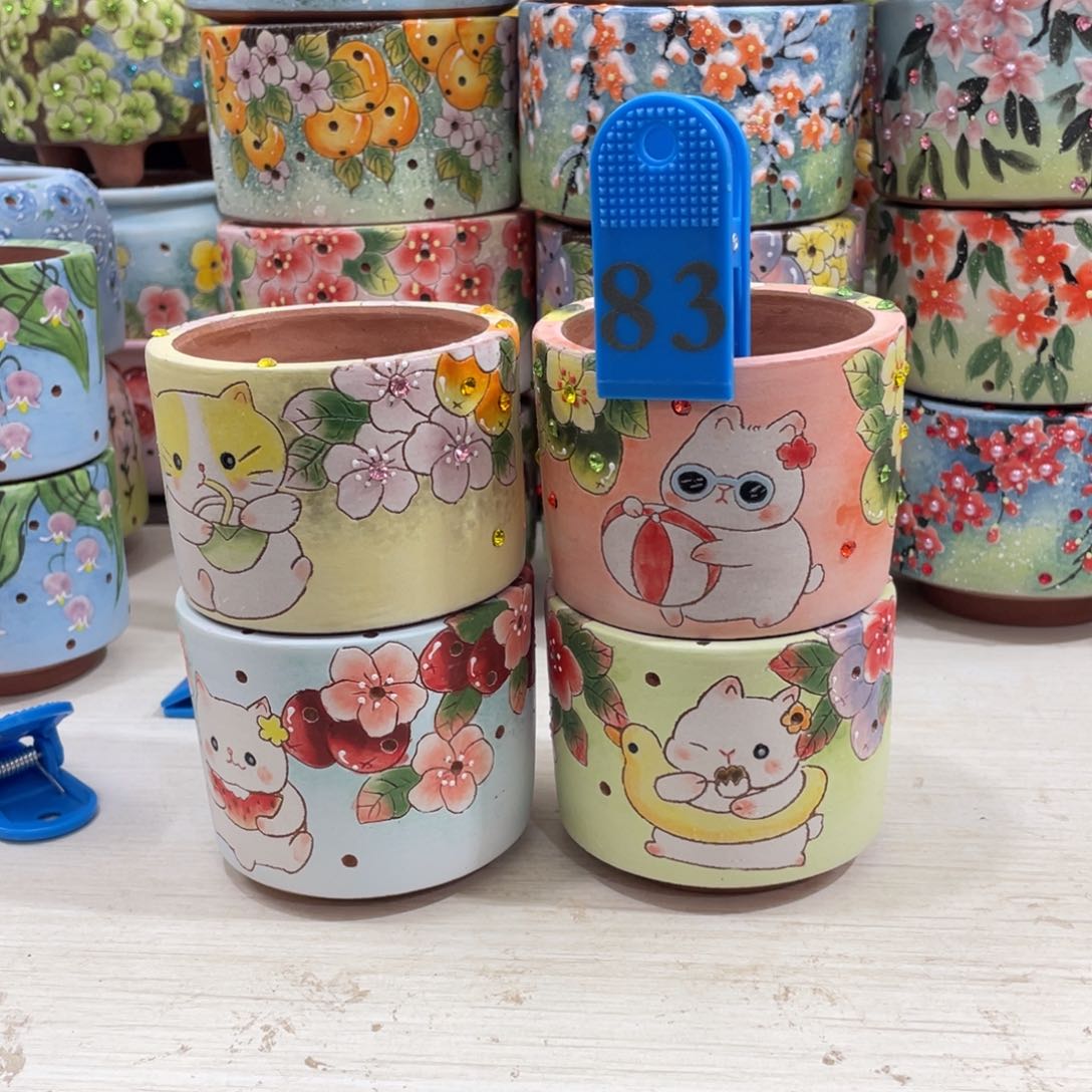 红陶多肉花盆特价直筒