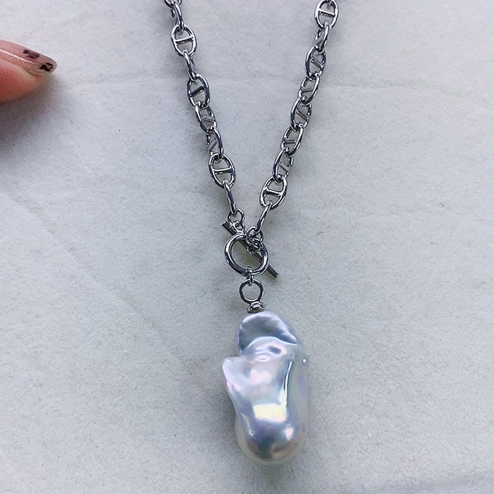 银S925镶嵌耳饰淡水珍珠