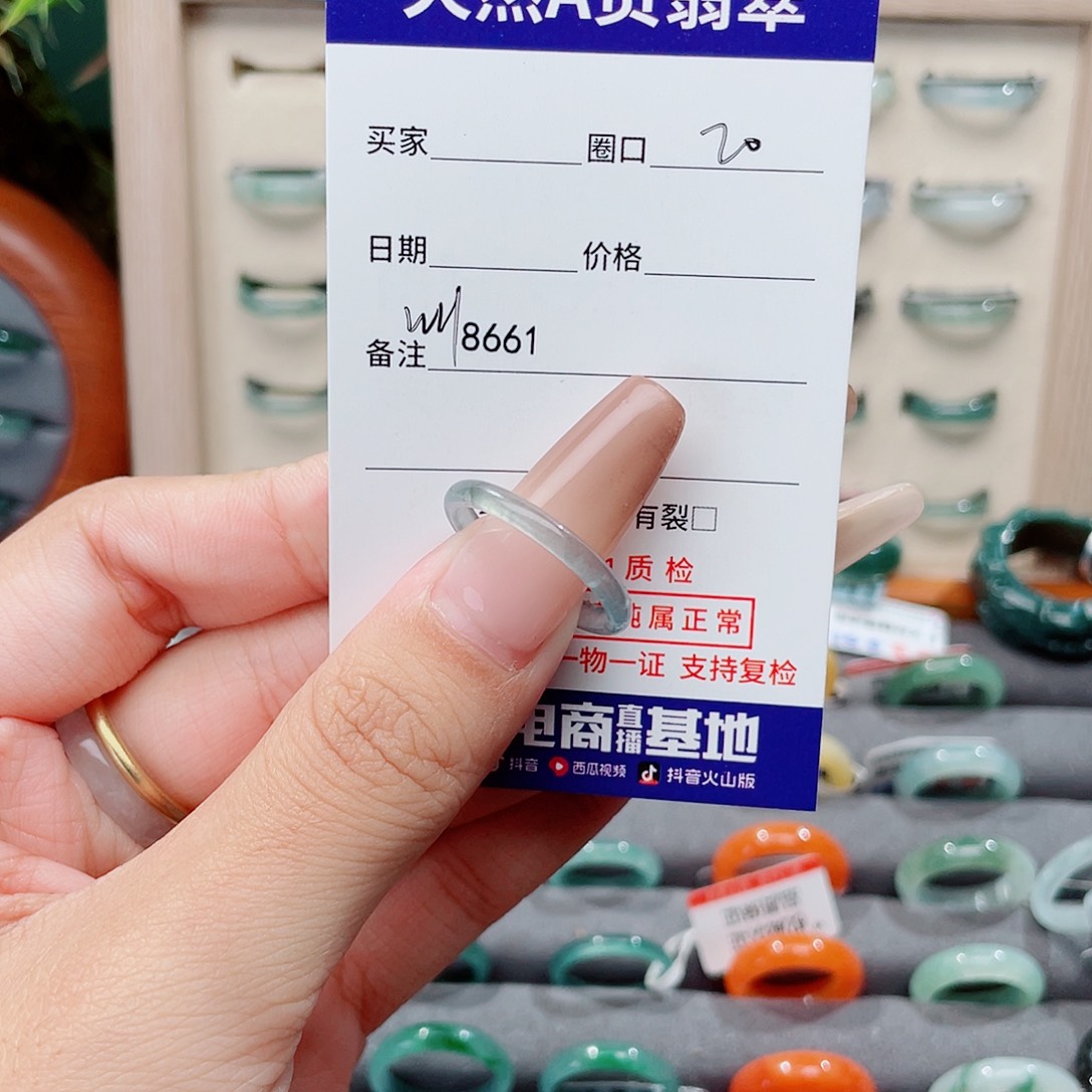 翡翠未镶嵌戒指WH8661
