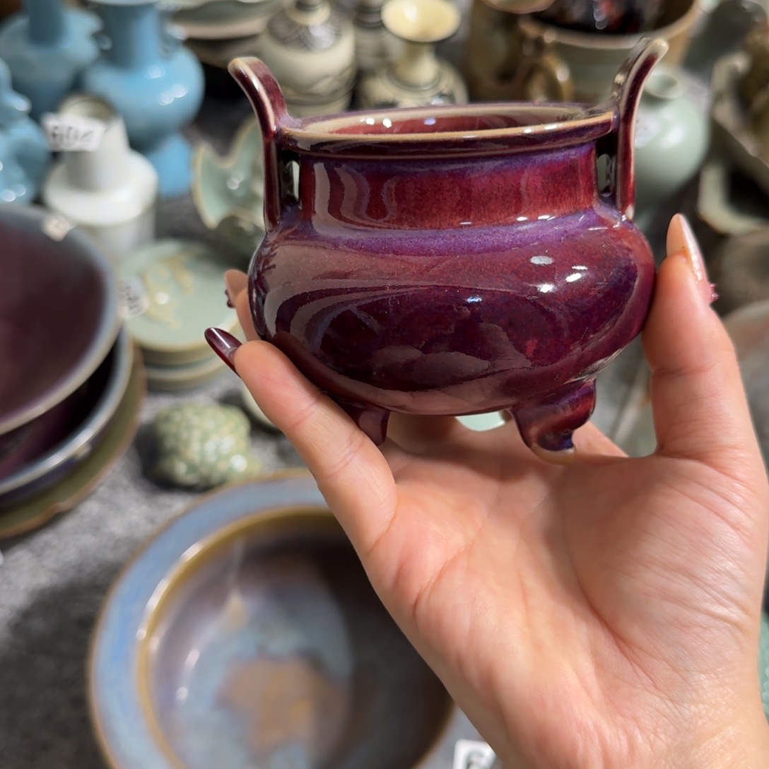 蓝***云哈哈耀洲福利哈哈钧窑香炉