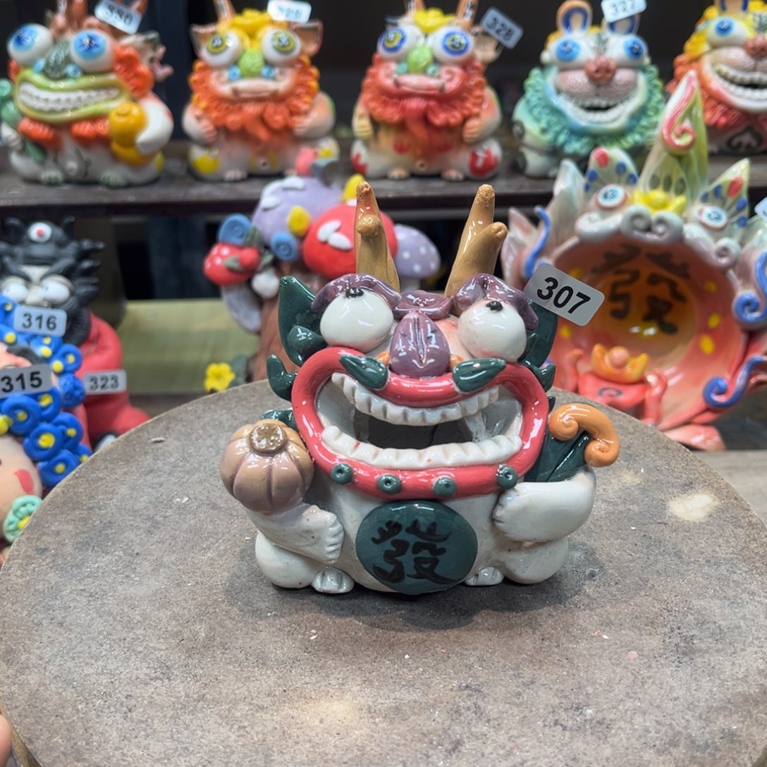 陶瓷纯手工抽象陶瓷摆件微瑕307