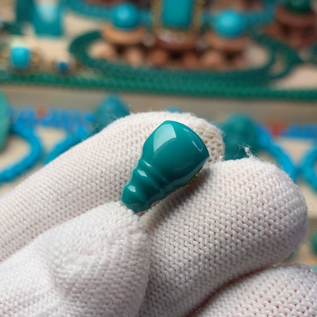 绿松石珠宝奇石未镶嵌9mm