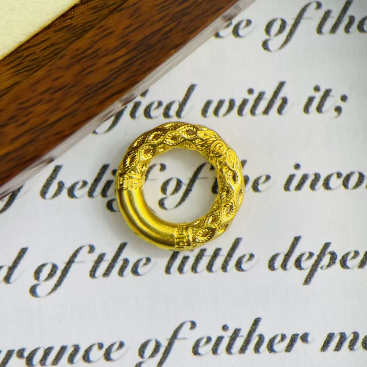 黄金足金999莲花平安扣DP3086-0880