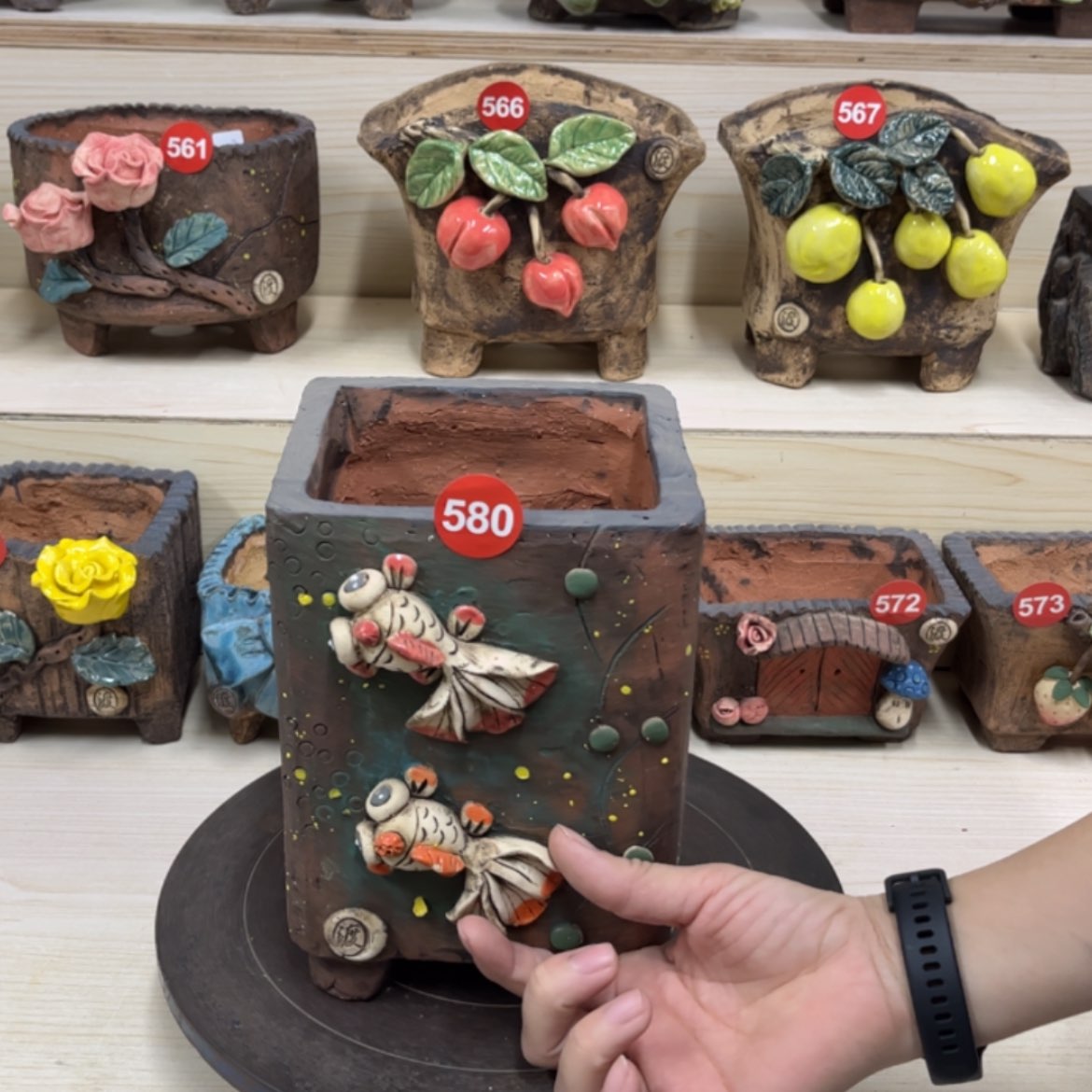 【闪购商品】紫砂花盆580号微瑕内口11.5外高19