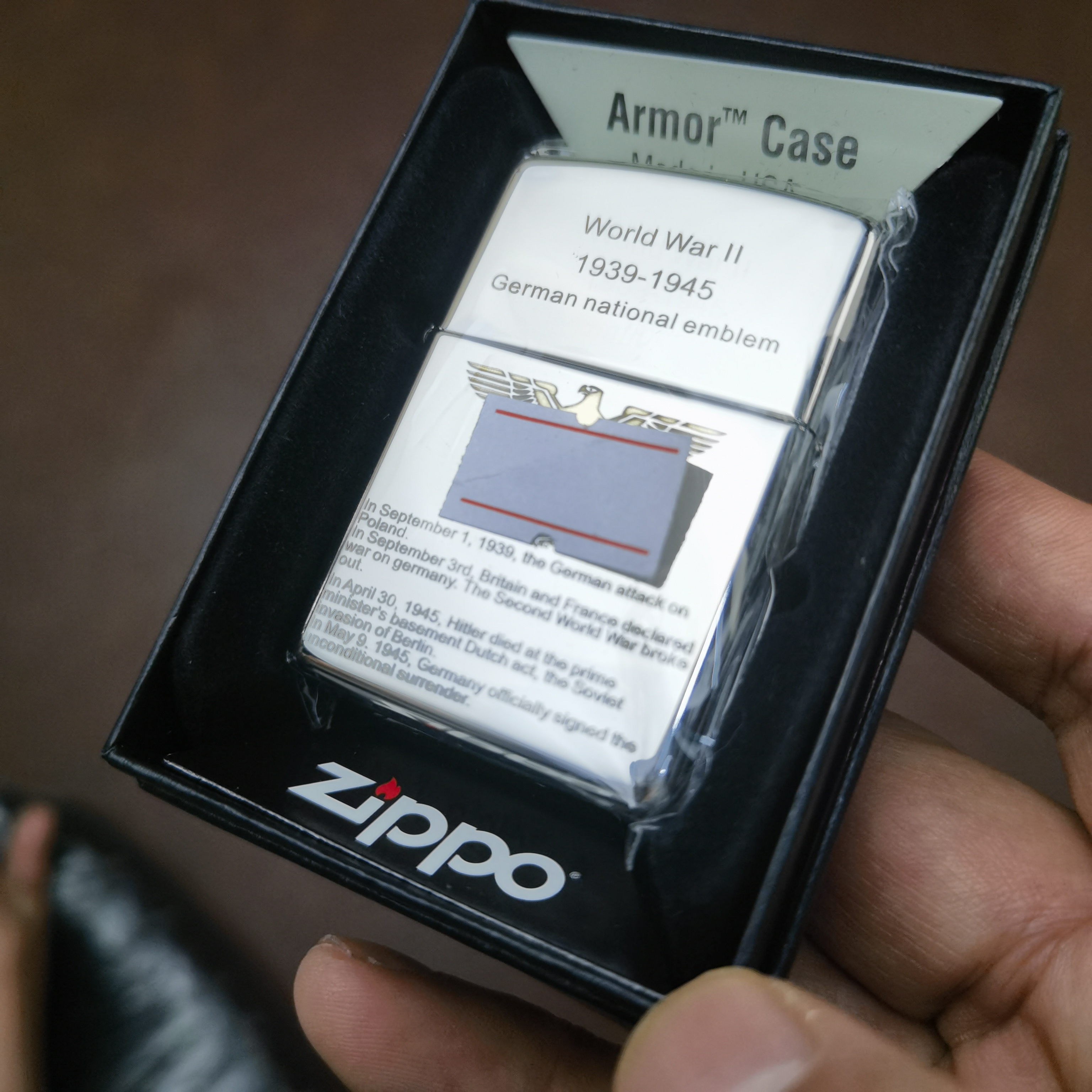 Zippo打火机盔甲二战鹰