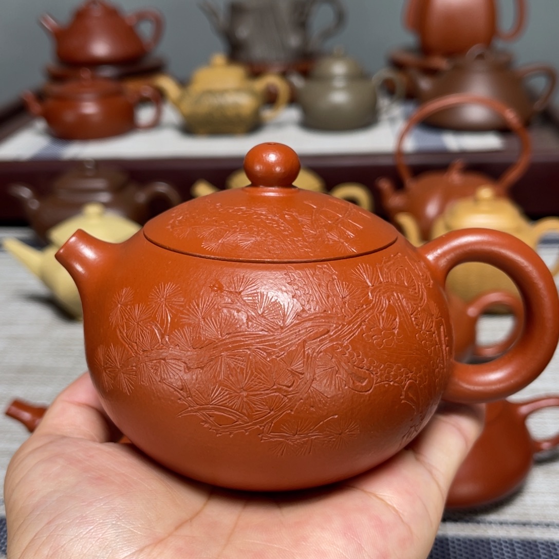 茶壶紫砂全手工制作220cc