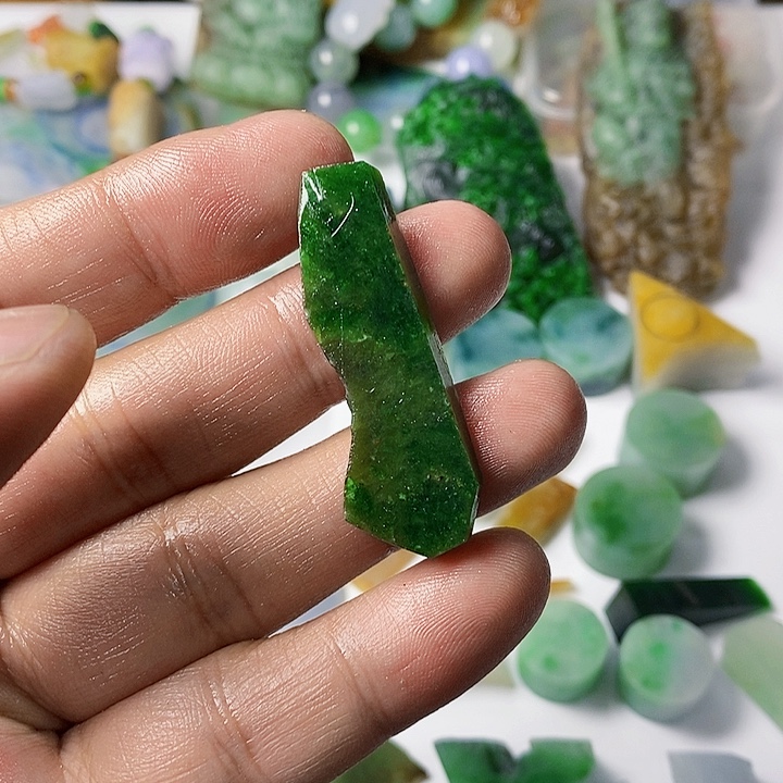 翡翠散珠天然翡翠A货