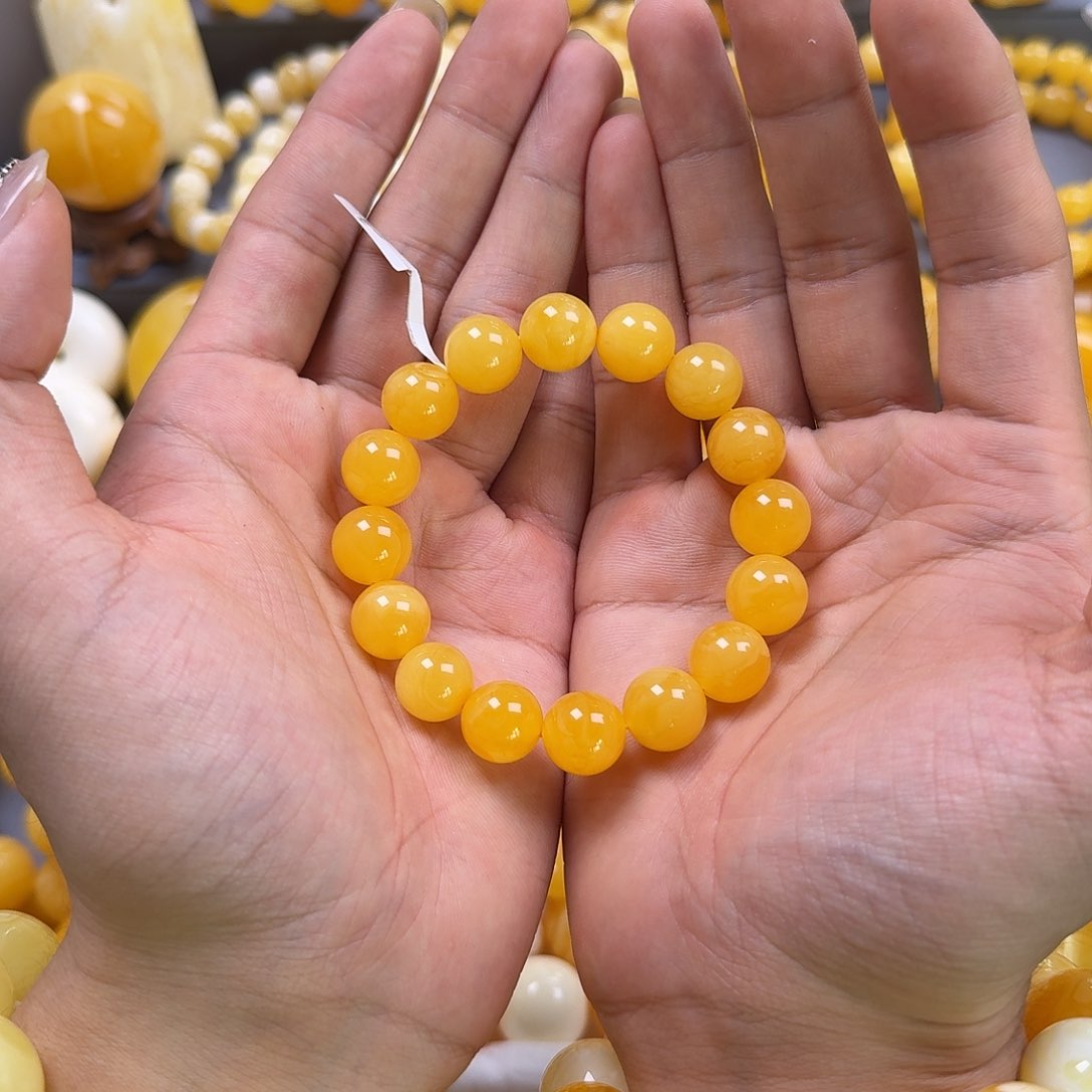 琥珀珠宝奇石未镶嵌12mm