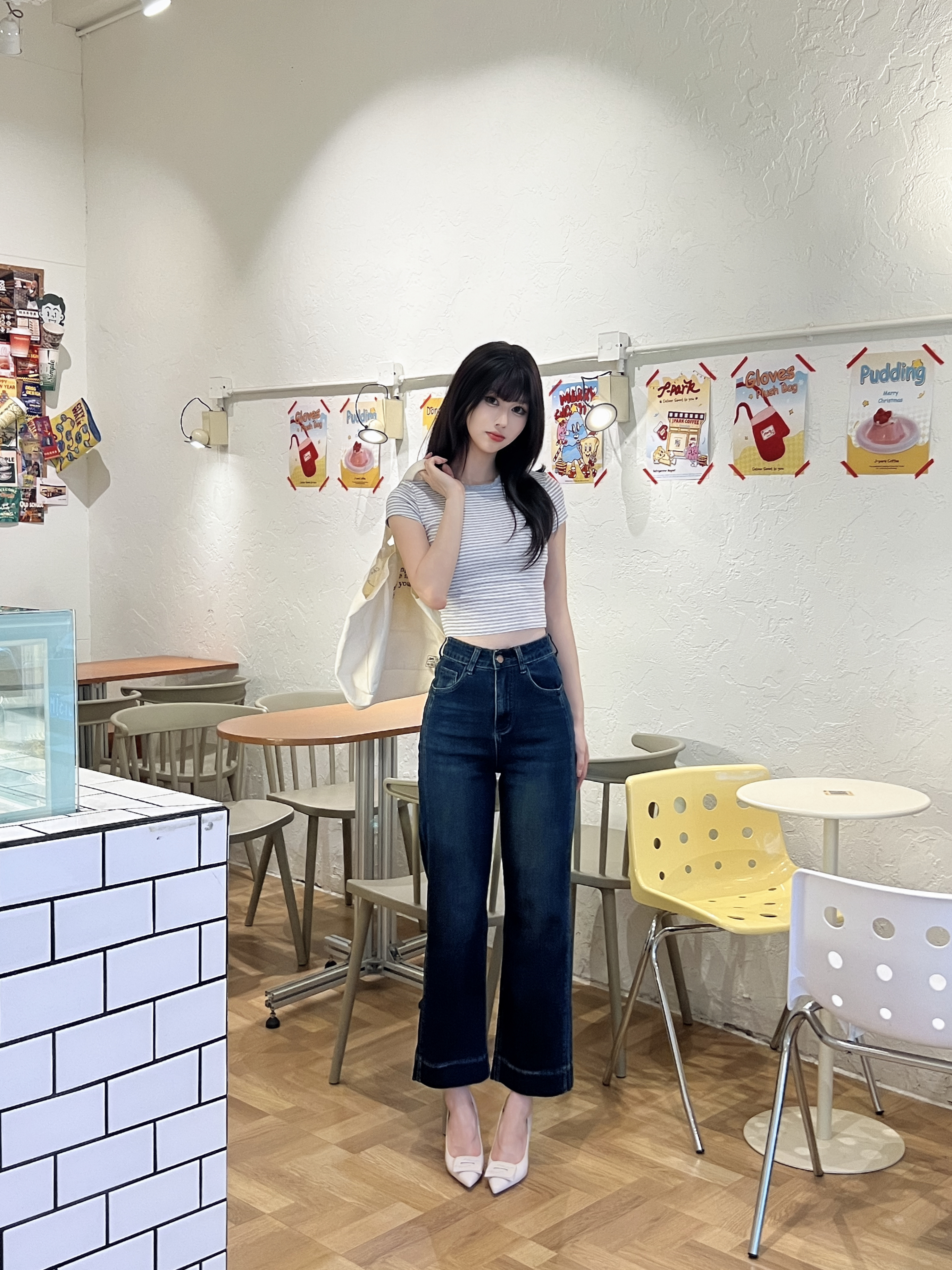 复古深水泥色长裤女2025年秋季新款弹力牛仔裤韩版显瘦显高直筒