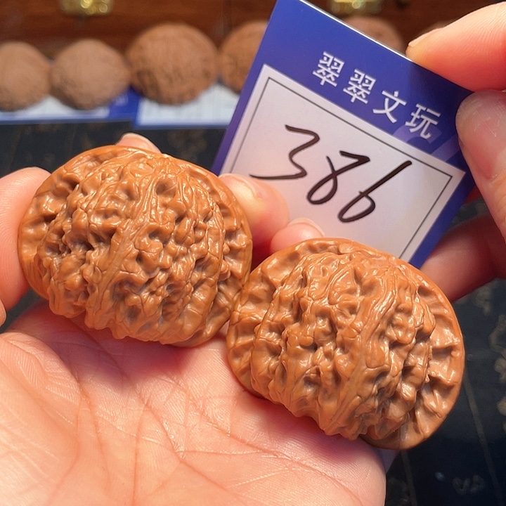 桃核把件386号白狮子4.5