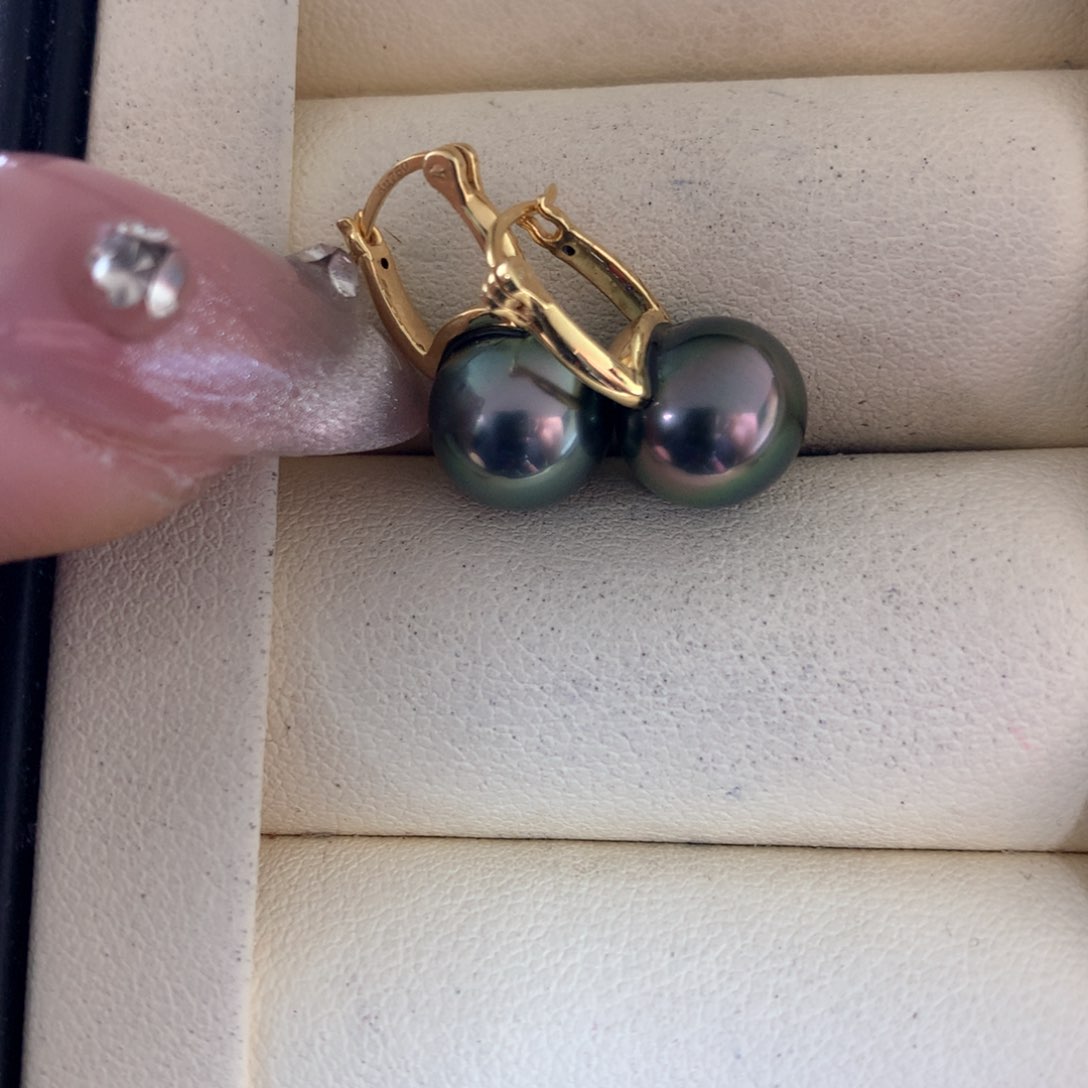 海水珍珠耳饰18K金镶嵌