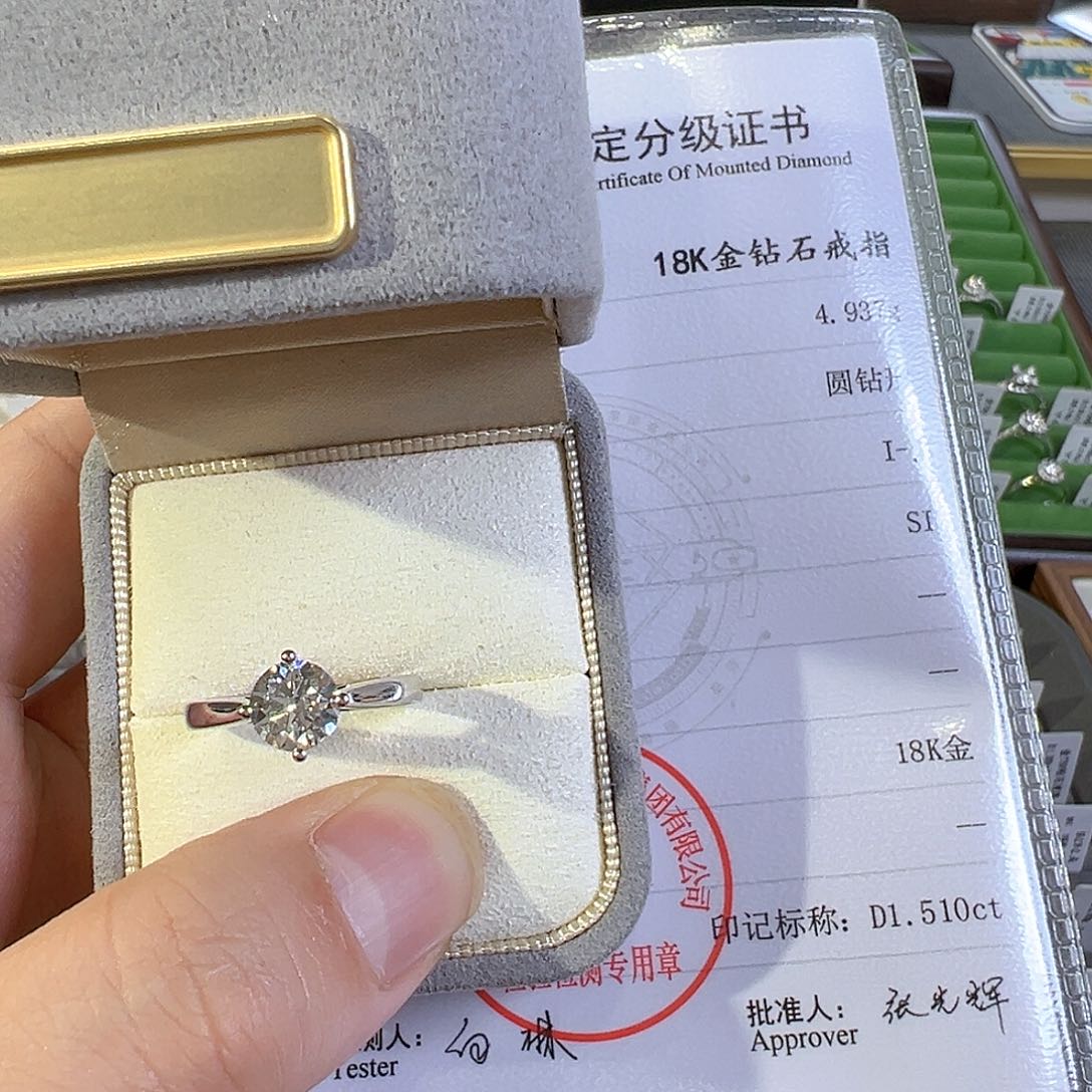 钻石戒指/指环18K金镶嵌魔****～