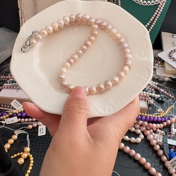 淡水珍珠耳饰合金