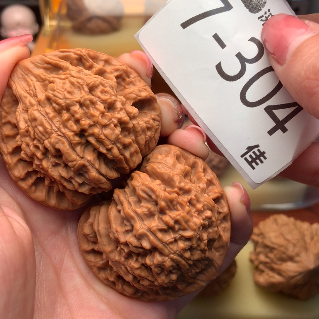 文玩核桃把件48官帽