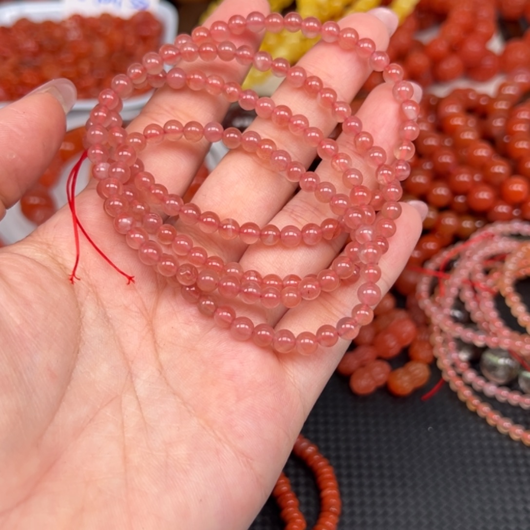 乖***课南红玛瑙未镶嵌手链